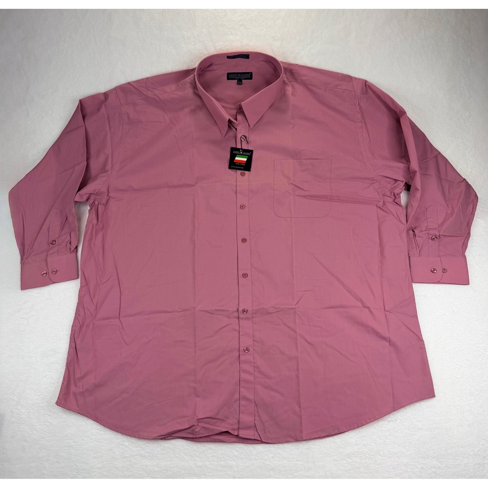 Daniel Ellissa Mens Dusty Rose Pink Dress Shirt‎ DS3001 21.5 35-36 Big and Tall